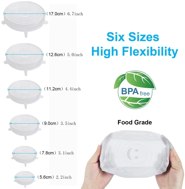 Alt view image 2 of 4 - 6PCS Silicone Stretch Lids, Six Sizes of Bowl Cover