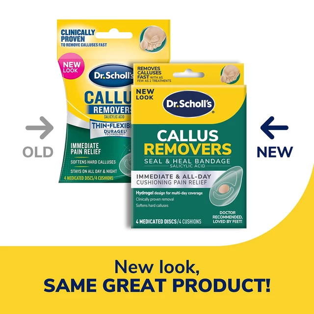 Alt view image 2 of 7 - Dr. Scholl's Callus Remover Seal & Heal Bandage with Hydrogel Technology, 4ct /Removes Calluses Fast - Provides Cushioning Protection and Friction for All-Day Pain Relief (Pack of 1, 4 Count Total)