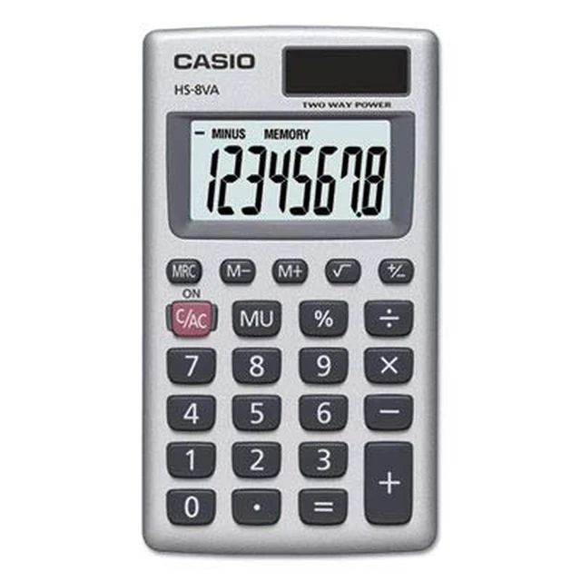 Alt view image 4 of 6 - Casio HS-8VA Mini 6-Function Calculator
