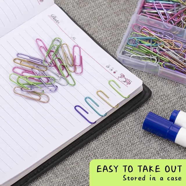 Alt view image 7 of 7 - Paper Clips, 240pcs Medium Size Colored PaperClips