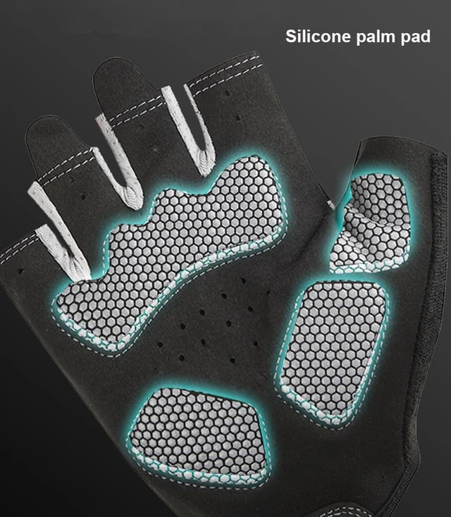 Alt view image 2 of 7 - Half-Finger Workout Gloves Unisex - Anti Slip Exercise Gloves Gym Training