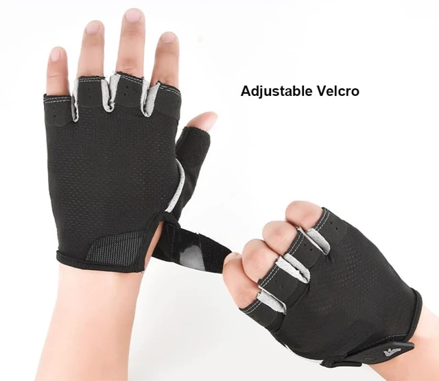 Alt view image 3 of 7 - Half-Finger Workout Gloves Unisex - Anti Slip Exercise Gloves Gym Training