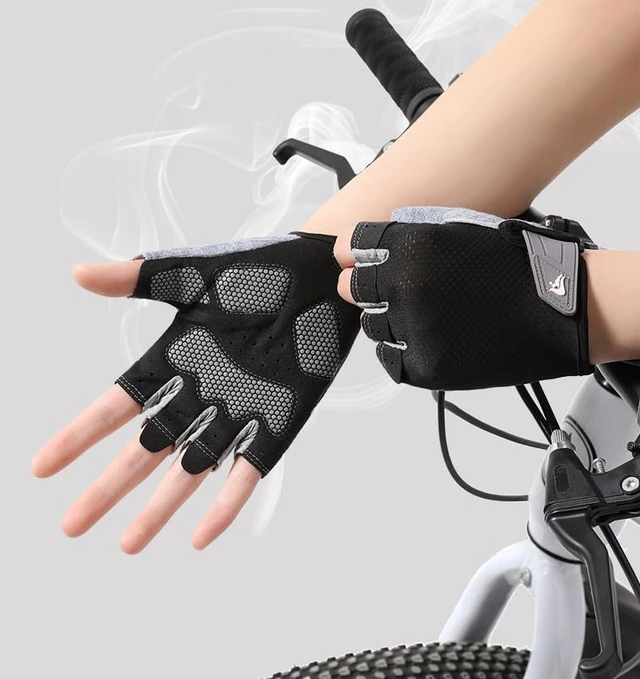 Alt view image 5 of 7 - Half-Finger Workout Gloves Unisex - Anti Slip Exercise Gloves Gym Training
