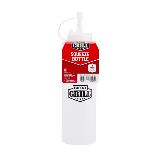 Alt view image 6 of 6 - (6 pack) Expert Grill Plastic 14-Ounce Oil and Vinegar Dispensing Squeeze Bottle,8.8x 2.3 x 2.3