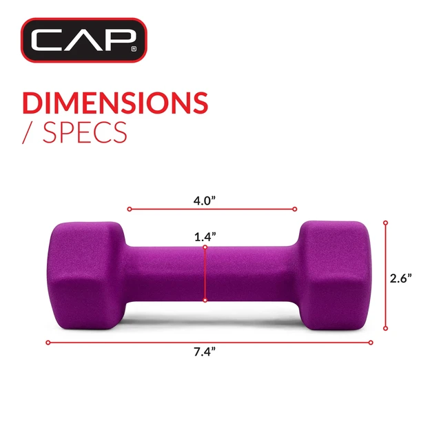 Alt view image 4 of 6 - CAP Neoprene Magenta 5lb Dumbbell