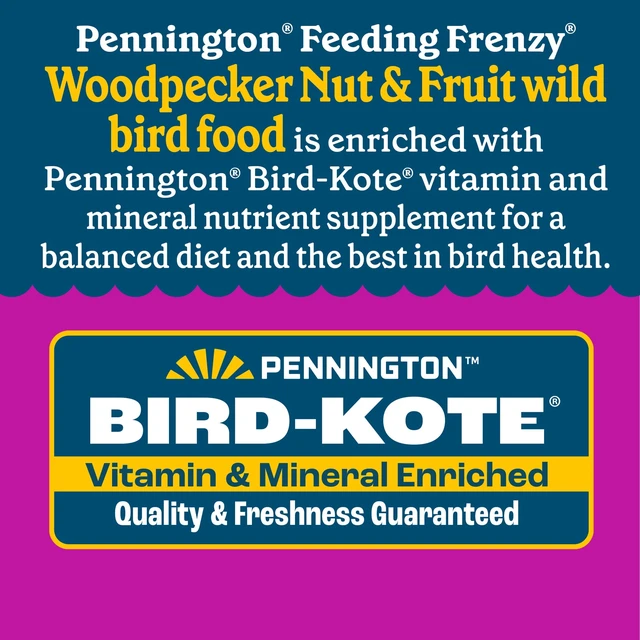 Alt view image 5 of 6 - Pennington Feeding Frenzy Woodpecker Nut & Fruit Double Nut Blend Wild Bird Food, 2.5 Pounds