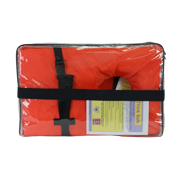 Alt view image 3 of 6 - Ozark Trail 4-Pack Adult Type II Life Vests with Storage Bag, Orange