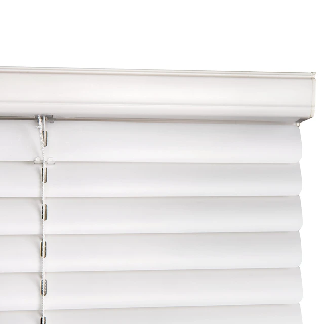 Alt view image 2 of 6 - Mainstays 1 in Cordless Vinyl Light Filtering Mini Blinds, White, 31 in W x 64 in L
