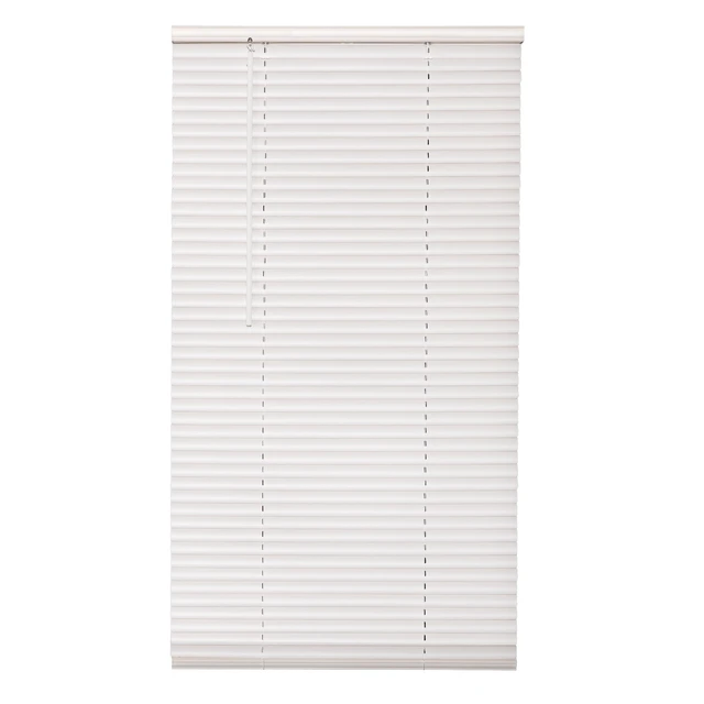 Alt view image 3 of 6 - Mainstays 1 in Cordless Vinyl Light Filtering Mini Blinds, White, 31 in W x 64 in L