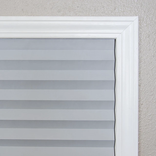 Alt view image 6 of 6 - Redi Shade No Tools Original Room Darkening Pleated Paper Shade Gray, 36 in x 72 in