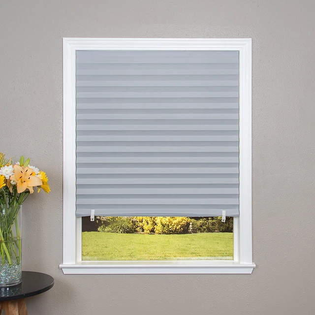 Alt view image 5 of 6 - Redi Shade No Tools Original Room Darkening Pleated Paper Shade Gray, 36 in x 72 in