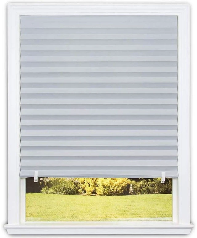 Main image of Redi Shade No Tools Original Room Darkening Pleated Paper Shade Gray, 36 in x 72 in