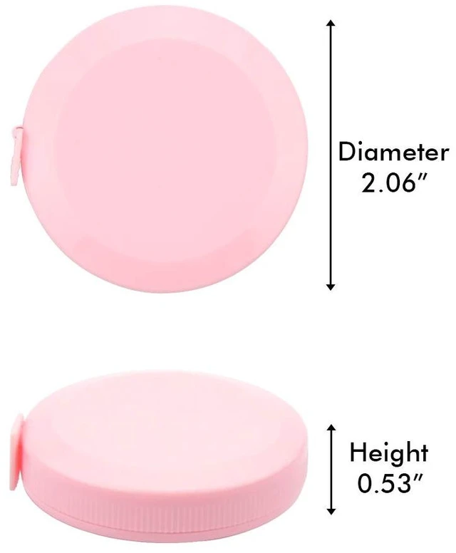 Alt view image 3 of 6 - VAXATO 2PCS Measuring Tape for Body,Soft Tape Measure for Body Sewing Fabric Tailor Cloth Craft Measurement,60 Inch/1.5M Pink Retractable Dual Sided Measure Tape Set