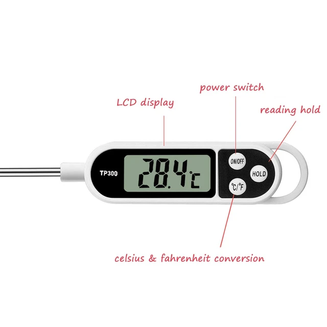Alt view image 3 of 7 - Digital Meat Food Thermometer for Cooking Kitchen BBQ, Probe Instant Read Thermometer with Long Probe for Candy Candle Milk Yogurt Deep Fry Roast Baking Temperature