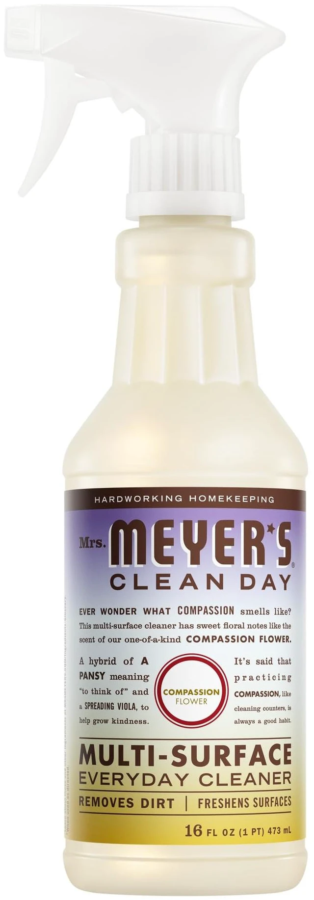 Main image of MRS. MEYER'S CLEAN DAY Multi-Surface Cleaner, Compassion Flower, 16 fl oz