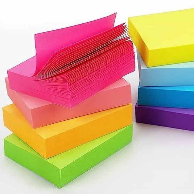 Alt view image 4 of 7 - Sticky Notes 1.5x2 in, Bright Colors Self-Stick Pads 8 Pads, 100 Sheets/Pad