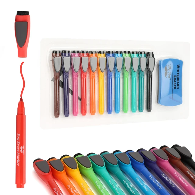 Alt view image 6 of 6 - Mr. Pen- Magnetic Dry Erase Markers, 12 Pack with Whiteboard Eraser