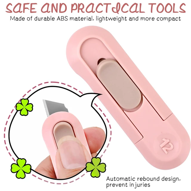 Alt view image 3 of 7 - Box Cutter,Retractable Box Opener, Package Opener, Easy Slide Retractable Cute envelope opener for opening daily express boxes, envelopes, packages, paper tapes and more (4 Pcs Box Cutter)