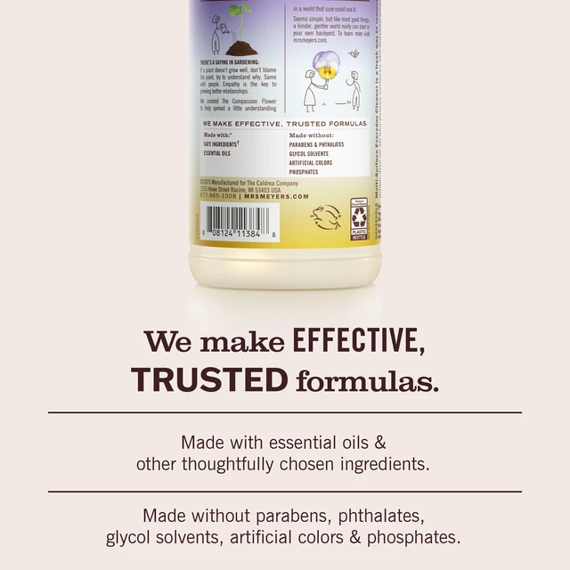 Alt view image 4 of 7 - MRS. MEYER'S CLEAN DAY Multi-Surface Cleaner, Compassion Flower, 16 fl oz