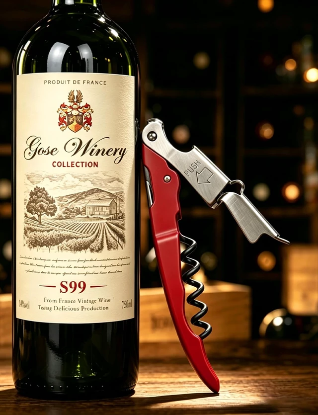 Alt view image 6 of 7 - CORKAS Wine Key - Professional Handcrafted Heavy Duty Waiter Corkscrew, Compact Wine Opener with Double Hinged, Foil Cutter and Bottle Opener, Gifts for Servers, Sommelier, Bartenders - Red