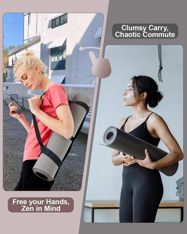 Alt view image 4 of 7 - Yoga Mat Strap Carrier with Adjustable Hook-and-Loop for Most Mats