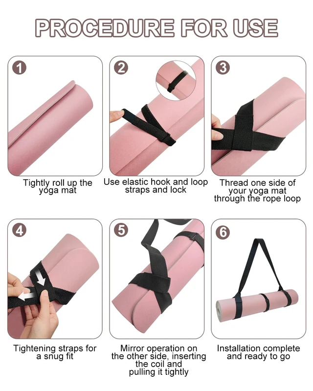 Alt view image 6 of 7 - Yoga Mat Strap Carrier with Adjustable Hook-and-Loop for Most Mats