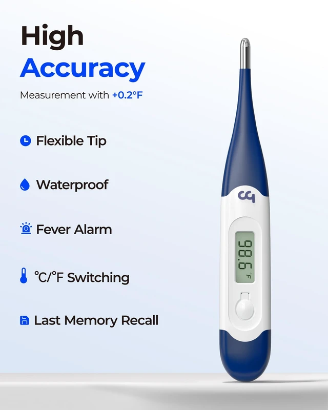 Alt view image 2 of 6 - femometer Oral Thermometer for Adults and Kids, Flexible Tip