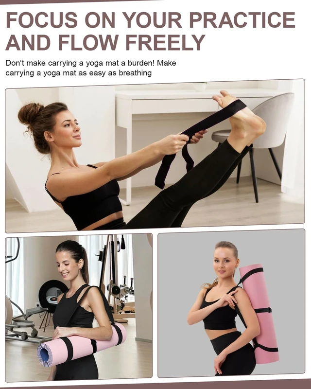 Alt view image 7 of 7 - Yoga Mat Strap Carrier with Adjustable Hook-and-Loop for Most Mats