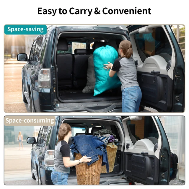 Alt view image 4 of 7 - F-color Travel Laundry Bags - Dirty Clothes Travel Bag for Cruise, 24x36 in