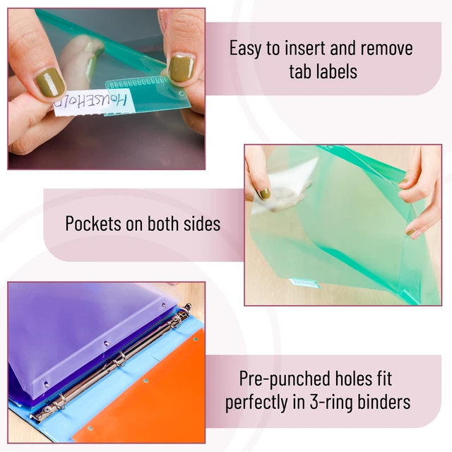 Alt view image 4 of 7 - Mr. Pen- Binder Dividers with Pockets and Tabs, 8 Pack