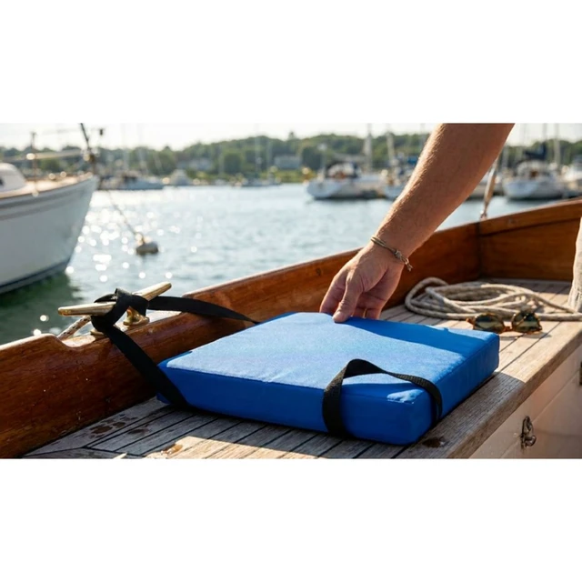 Alt view image 5 of 6 - Ozark Trail Type IV Flotation Boat Cushion, U.S. Coast Guard Approved, Blue, 16 in x 15.5 in