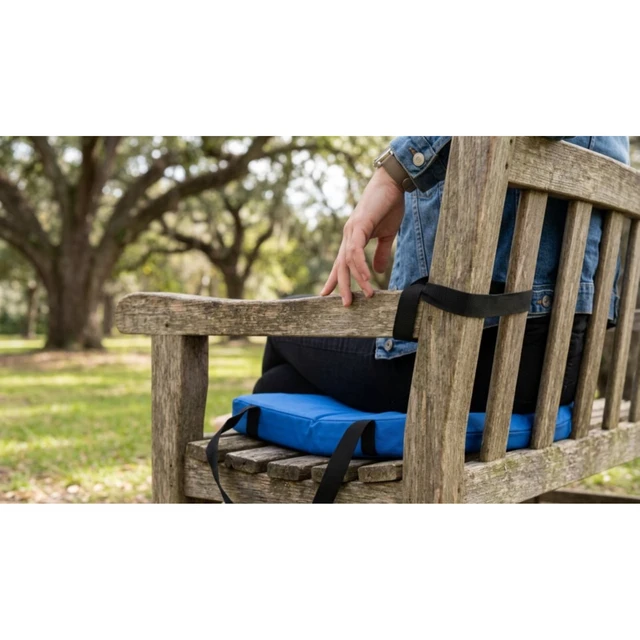 Alt view image 3 of 6 - Ozark Trail Type IV Flotation Boat Cushion, U.S. Coast Guard Approved, Blue, 16 in x 15.5 in