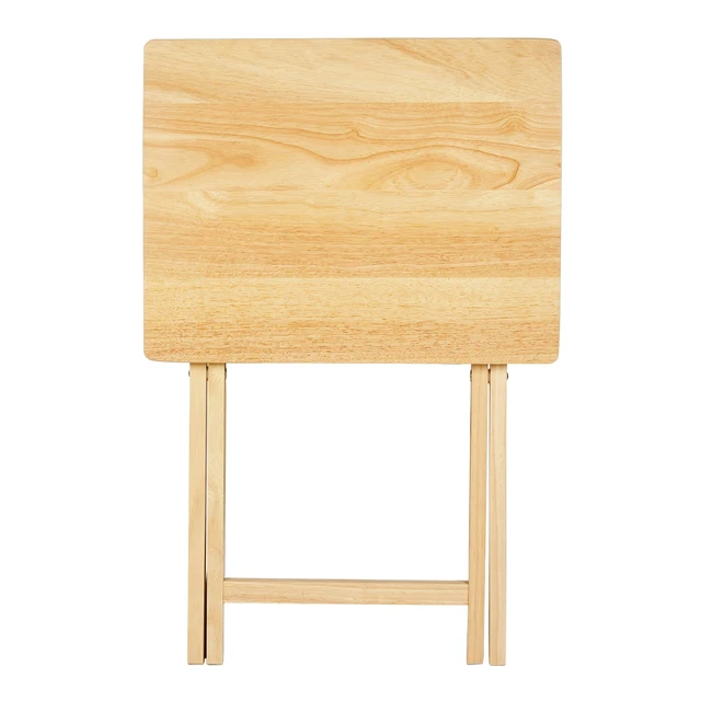 Alt view image 6 of 6 - Mainstays Rubberwood Folding TV Tray Table, Natural