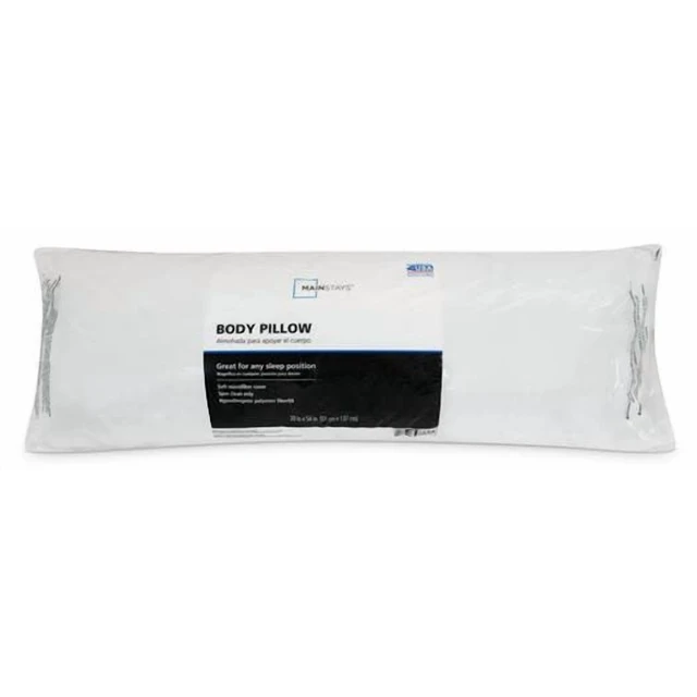 Alt view image 5 of 6 - Mainstays Body Pillow, 20 in x 54 in, White, Hypoallergenic