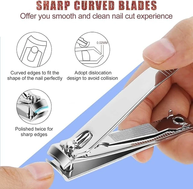 Alt view image 2 of 7 - Stainless Steel Nail Clipper Set with File for Men Women