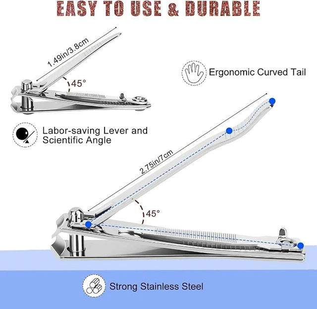 Alt view image 4 of 7 - Stainless Steel Nail Clipper Set with File for Men Women
