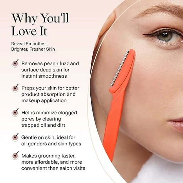 Alt view image 6 of 6 - Kitsch Dermaplane Razor for Women Face Coral, 6 pcs