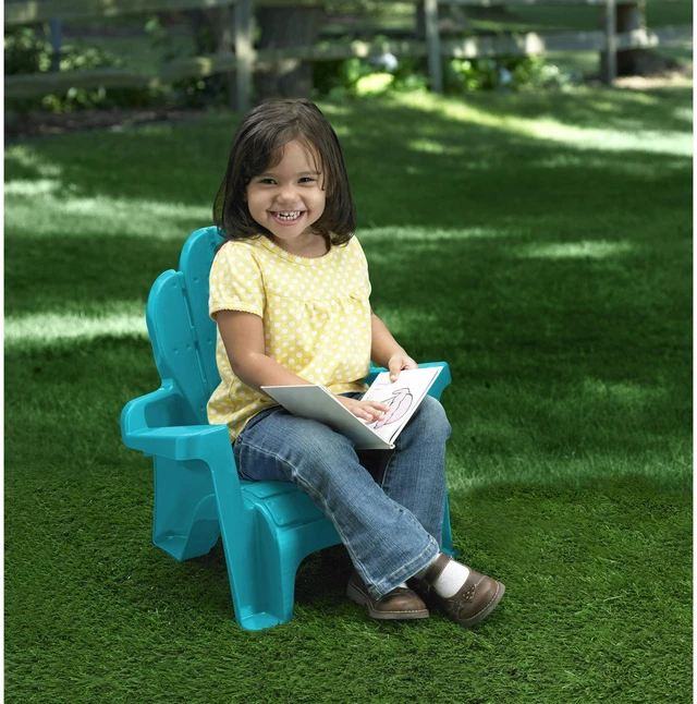 Main image of Play Day Kids Adirondack Chair, Turquoise, 1 Seat, Ages 2+