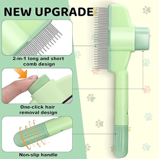 Alt view image 5 of 7 - XANGNIER One-click Self Cleaning Cat Comb for Long/Short Haired Cats Dogs