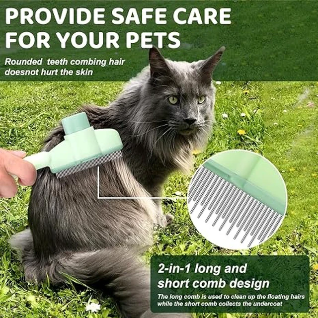 Alt view image 2 of 7 - XANGNIER One-click Self Cleaning Cat Comb for Long/Short Haired Cats Dogs