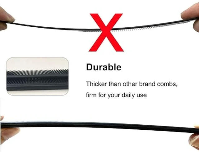 Alt view image 7 of 7 - 3 Pack Carbon Fiber Cutting Comb - Professional 8.15' Styling Comb for All Hair Types, Fine and Wide Tooth