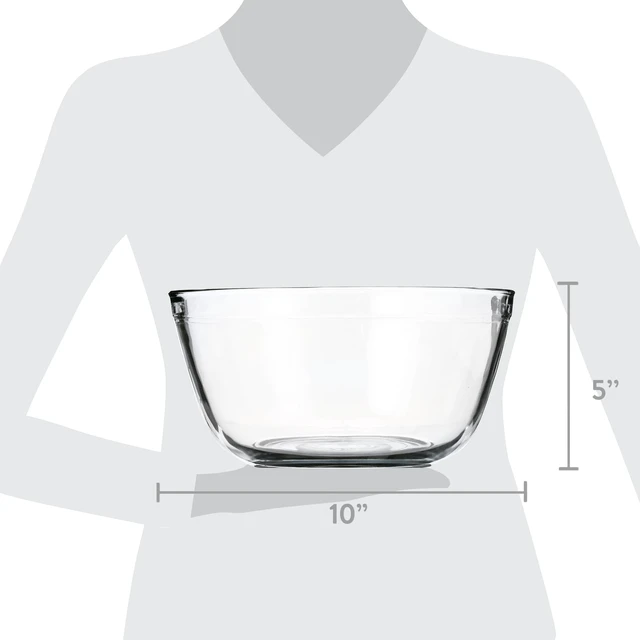 Alt view image 3 of 6 - Mainstays Glass Mixing Bowl, 4 qt