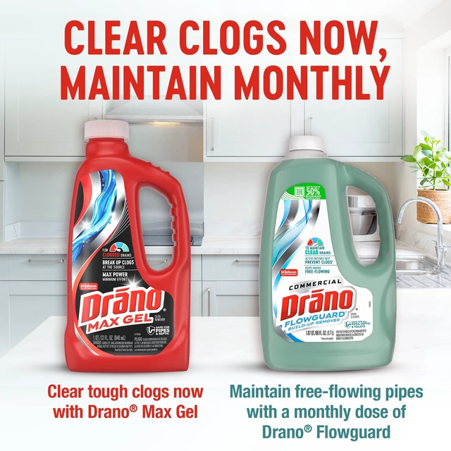 Alt view image 5 of 6 - Drano Max Gel Drain Clog Remover, 32 oz, 1 Coun