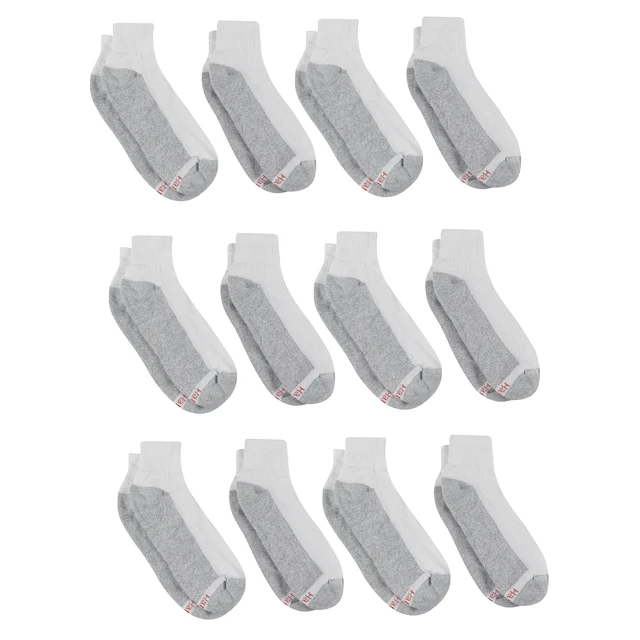 Alt view image 3 of 6 - Hanes Men's Double Tough Durability Ankle Socks, Big & Tall, 12-Pack, Size 12-14
