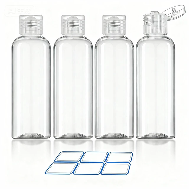 Main image of DTDNZKN 4 Pack 3.4 Oz (100ml) TSA Approved Travel Bottles for Toiletries