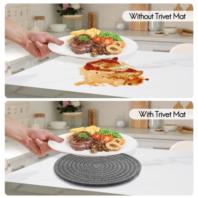 Alt view image 4 of 7 - 7" Trivets for Hot Dishes, Hot pots and Pans, 4 Pcs Pot Holders for Kitchen