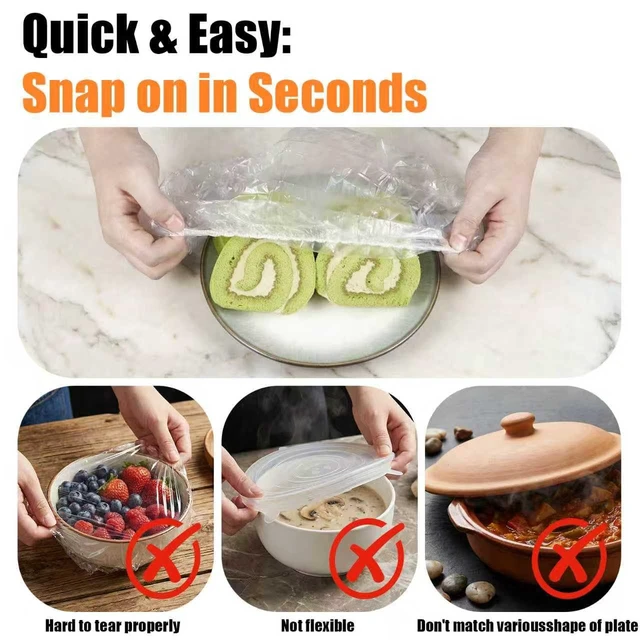 Alt view image 3 of 6 - Plastic Bowl Covers for Sourdough Bread Proofing Food Covers Shower Caps