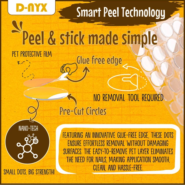 Alt view image 2 of 7 - D-NYX Double Sided Tape Adhesive Dots Stickers 280, 350, 450, 550 or 700 Pack Removable Putty No Trace Clear Sticky Tac Blue Sticky Tack Balloon Tassels Picture Hanging Strips (350 Sticky Dots)