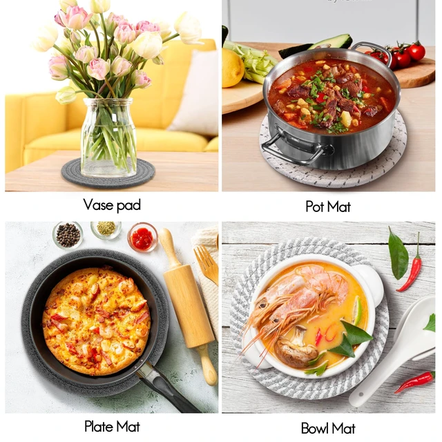 Alt view image 7 of 7 - 7" Trivets for Hot Dishes, Hot pots and Pans, 4 Pcs Pot Holders for Kitchen