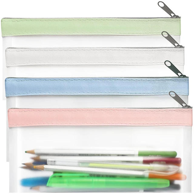 Main image of 4 Pack Clear Pencil Pouch, Cute Pencil Case, Pencil Bag With Zipper